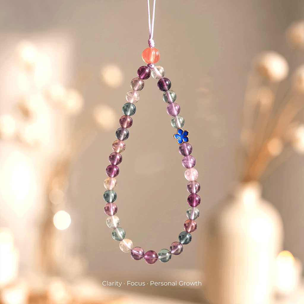 Multicolor Fluorite Energy Phone Charm