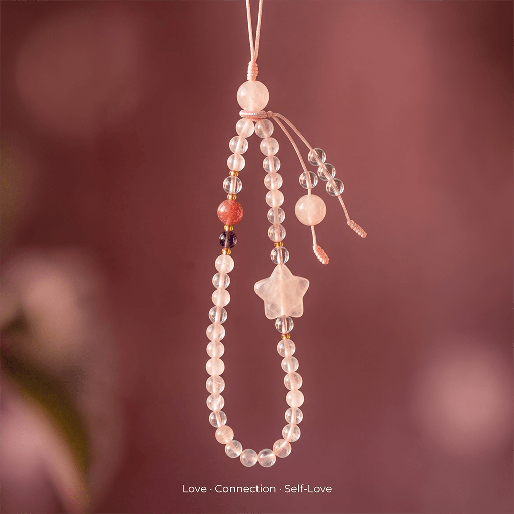 Rose Quartz Energy Phone Charm