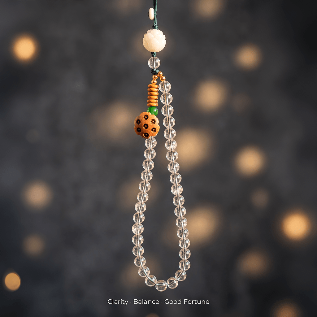 Clear Quartz Energy Phone Charm