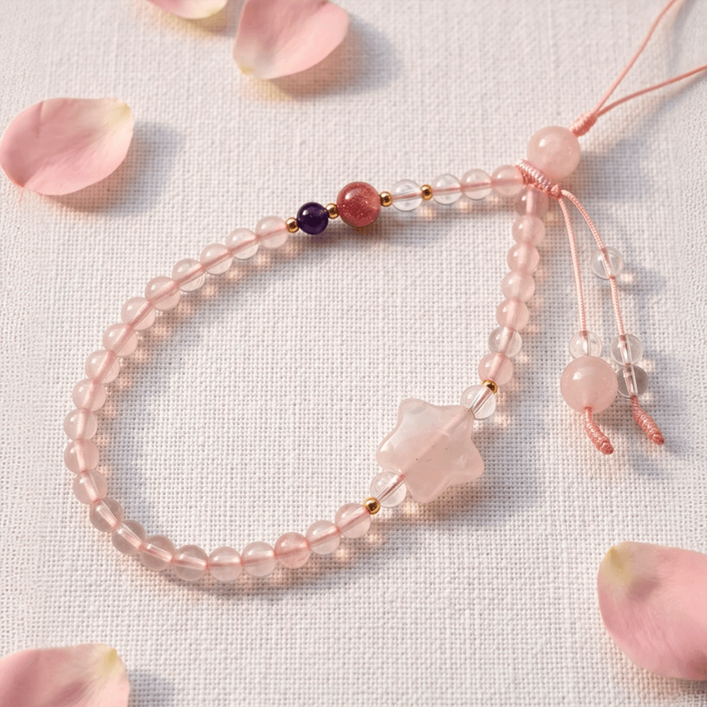 Rose Quartz Energy Phone Charm