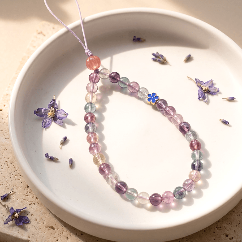 Multicolor Fluorite Energy Phone Charm