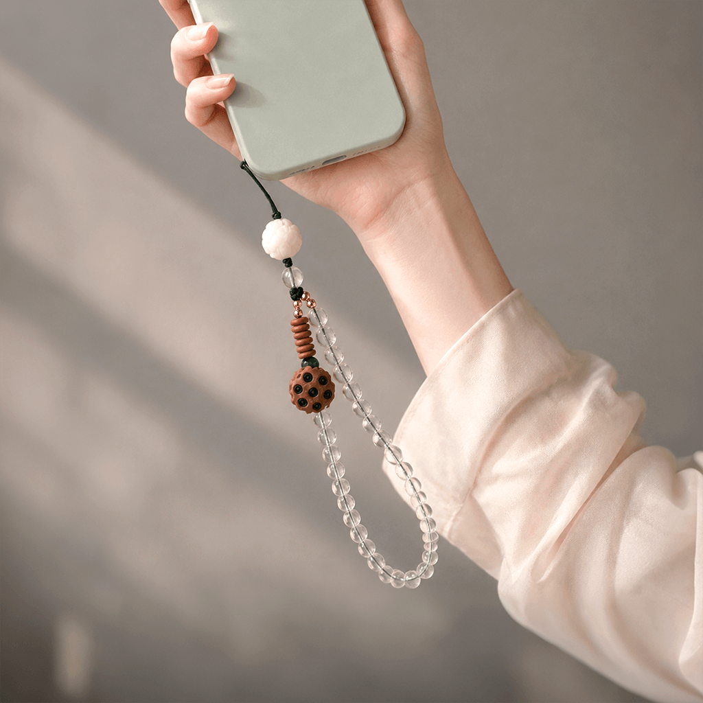 Clear Quartz Energy Phone Charm