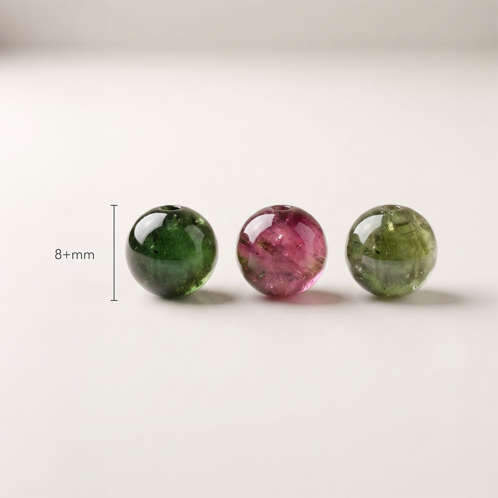 Tourmaline Energy Bracelet Single Bead Size Display