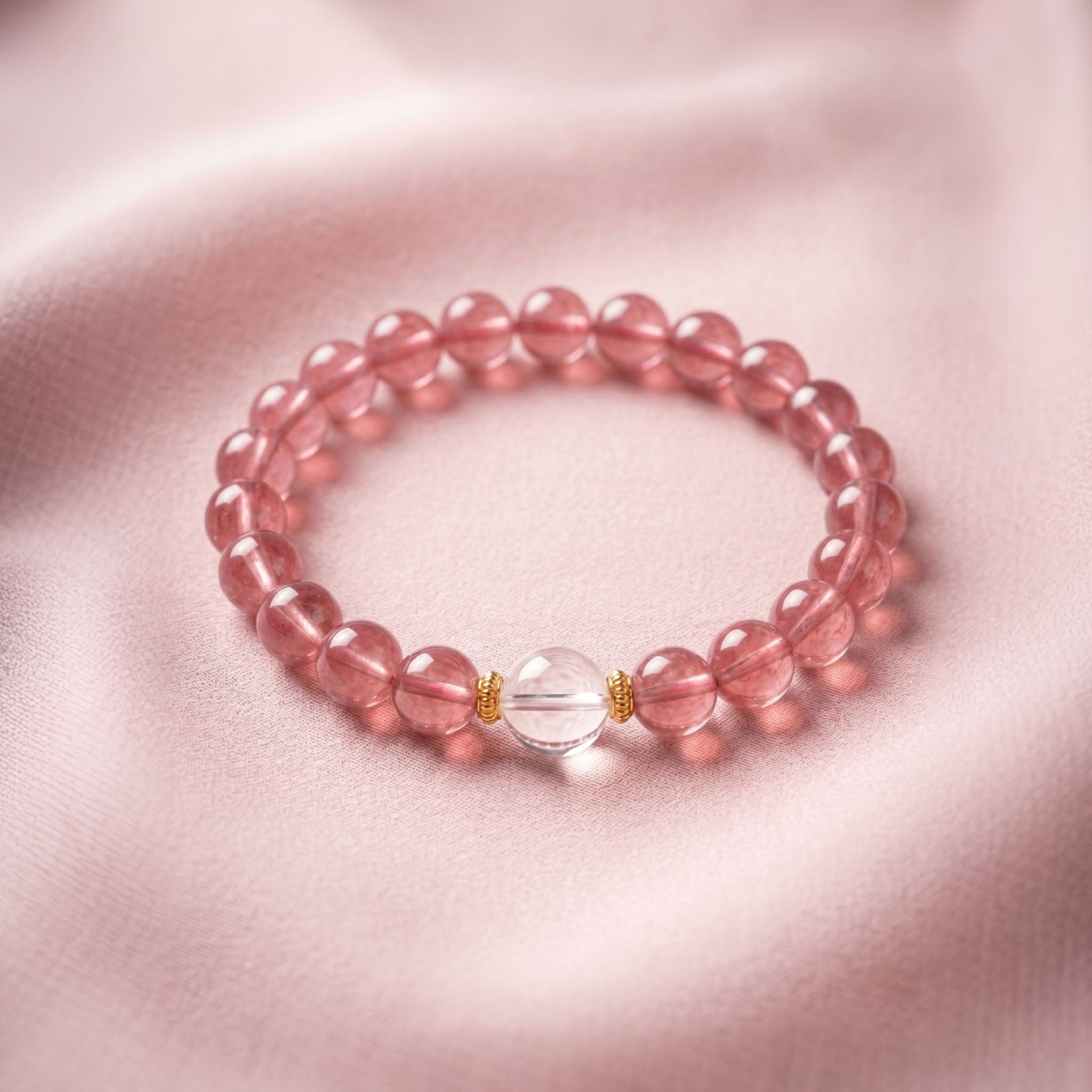 Strawberry Quartz Energy Bracelet
