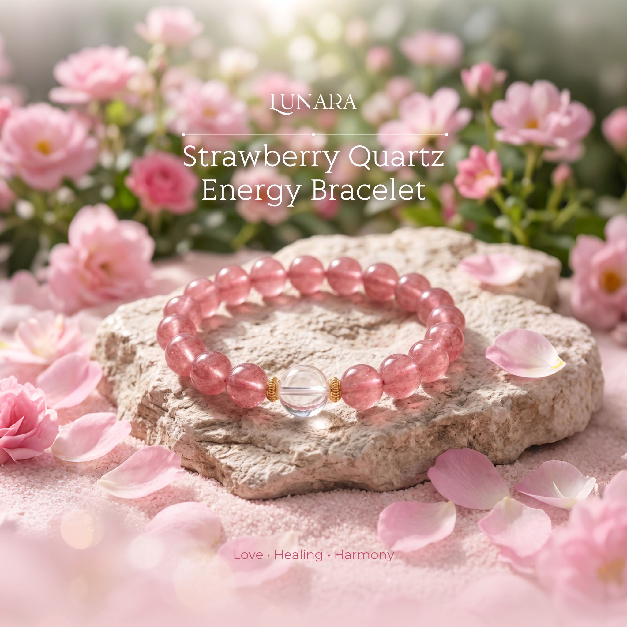 Strawberry Quartz Energy Bracelet