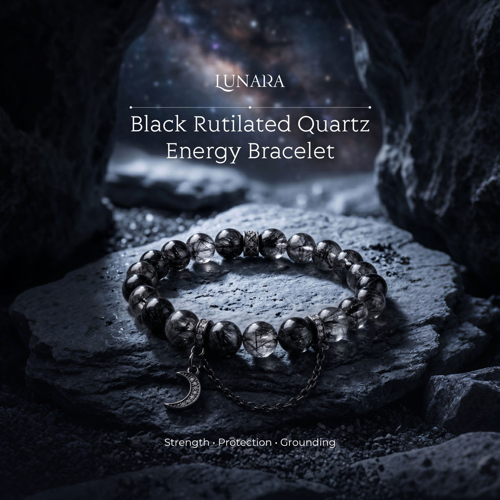 Black Rutilated Quartz Energy Bracelet